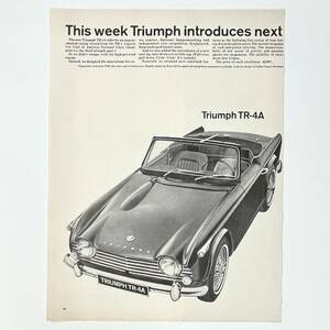 トライアンフ TR-4A 1960年代 アメリカ 雑誌 LIFE ヴィンテージ 広告 A1141