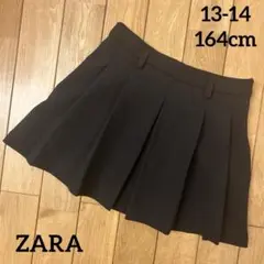 美品　ZARA ザラ　ミニスカート　ブラック　プリーツ　13-14 164cm