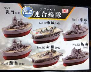 デフォルメ連合艦隊Vol.２ アオシマ 全６種 フルコンプ 未開封中古品