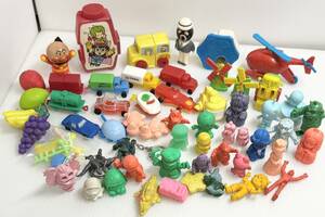 古いグリコのおまけなど食玩＋アニメ・ゲームキャラの消しゴム人形色々・アラレちゃん・マリオ・未切りあり・ロボット・ジャンク品