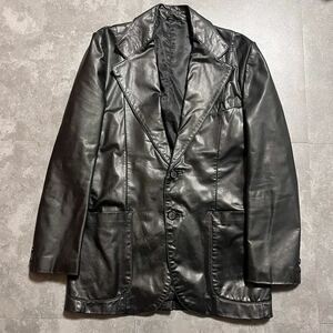 イヴサンローラン レザージャケット ジャケット レザー 本革 黒 ブラック テーラード テーラードジャケット 