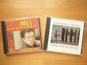 ●CD 美品 エルヴィス・コステロ 米国盤 ELVIS COSTELLO / PUNCH THE CLOCK ＋ 英国盤 THE MAN・THE BEST OF ELVIS COSTELLO 個人所蔵品 ●