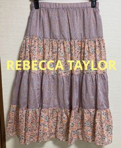 REBECCA TAYLOR 花柄ティアード ロングスカート フリル　レベッカテイラー