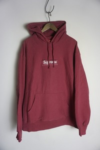 美品 正規 21AW Supreme シュプリーム Box Logo Hooded Sweatshirt Plum ボックスロゴ スウェット シャツ パーカー プラム XL 本物1118O▲