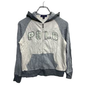 POLO RALPH LAUREN ジップアップ パーカー Sサイズ ポロラルフローレン レディース グレー 古着卸 アメリカ仕入 t2410-3255