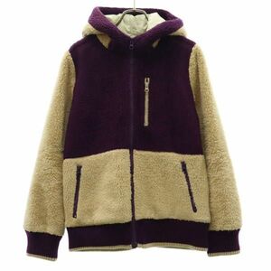 リーバイス ファー 中綿ジャケット M ベージュ×パープル Levi