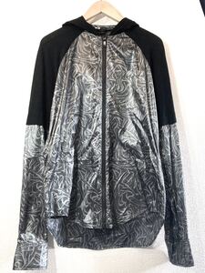 Y-3！YOHJI YAMAMOTO！ナイロンジャケット！総柄！ワイスリー！ヨウジヤマモト！定価6万円！ブラック！グレー！黒灰