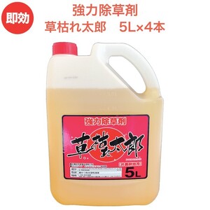 強力 除草剤 液体 液剤 草枯れ太郎 5L×4本 業務用に 希釈タイプ 非農耕地用 速効 即効 スギナ セイタカアワダチソウ 対応 つる性雑草