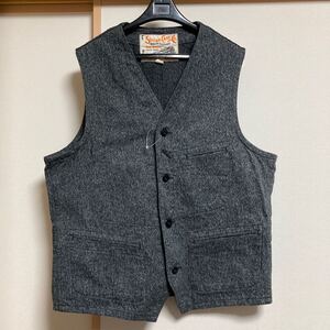 【極美品】SUGAR CANE シュガーケーン SC12795 サイズ40 9oz ブラックコバート ワークベスト BLACK COVERT WORK VEST 東洋エンタープライズ