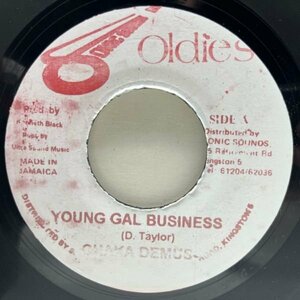 JAプレス 7インチ CHAKA DEMUS Young Gal Business (Sonic Sounds Oldies) Mud Up リディム使用 チャカ・デマス 45RPM.