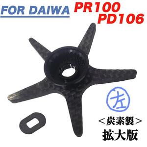 左黒 ダイワ Daiwa PR100 PD106 用 ドラグ スタードラグ 炭素 カーボン製 ロングアーム ベイトリール用 ドレスアップ カスタムパーツ