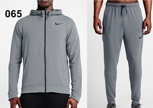 ☆匿名発送☆新品タグ付き XLサイズ 灰 定価17800円 ナイキ NIKE DRI-FIT トレーニングウェア フーディ ロングパンツ セットアップ上下