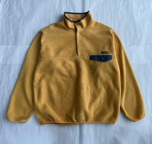 希少 パタゴニア シンチラ スナップT フリース L イエロー アメリカ製フリースジャケット patagonia USA製 エルエルビーン プルオーバー