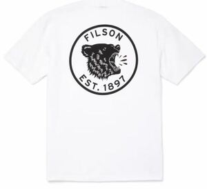 フィルソン レンジャー グラフィック Tシャツ Filson Ranger tee 半袖 アウトドア ホワイト くま柄 クマ 熊 M