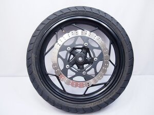 メクレ無し!ニンジャ250 EX250L-004外し純正フロントホイール ディスクローター タイヤ 2.75×17J 13-17年