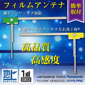 パナソニック Panasonic フィルムアンテナ 2枚 地デジ テレビ L型 メール便送料無料 WG10S