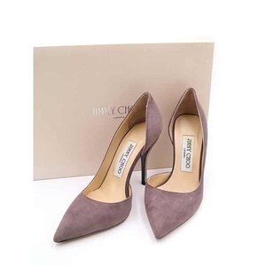 JIMMY CHOO ジミー チュウ WILLIS SUE ポインテッドトゥスウェードピンヒールパンプス グレー サイズ:34 1/2 レディース ITEJPPDS5YSK