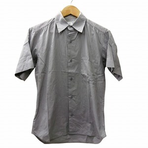 アニエスベーオム Agnes b. homme シャツ 半袖 胸ポケット コットン グレー系 36 Mサイズ相当 ■GY09 メンズ