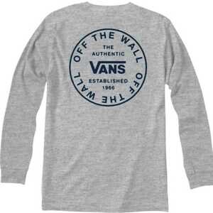 【M】VANS バンズ/長袖Tシャツ/オールドスクールサークル/アッシュヘザー