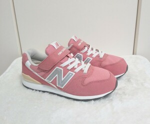 正規品 new balance ジュニア スニーカー ” KV996 CIY ” 22㎝ Pink ピンク/グレー/ホワイト 女の子 キッズ ニューバランス 996 ベルクロ