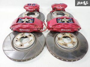 実動外し brembo ブレンボ CT9A ランエボ エボ 9 4POT 2POT ブレーキ キャリパー 1台分 メッシュホース スリットローター付き CT9W CP9A