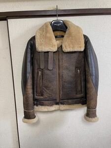 【即決】【大人気商品】 GREEN グリーン MOUTON JACKET ムートンジャケット レザーブルゾン BROWN ブラウン 茶色