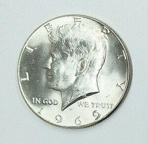 【送料無料！】アメリカコイン 1969年 HALF DOLLAR 1枚