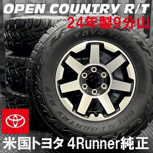 24年製9分山★USトヨタ 4ランナー純正ホイール&285/70R17 TOYO オープンカントリーR/T 4本 B241029-B3 FJクルーザー リフトアップ/6H 139.7