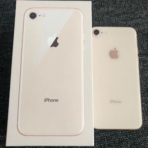 １円スタート Apple iPhone8 64GB ゴールド外装美品　SIMロック解除　SIMフリー　