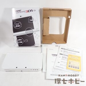 2QN97◆3DS 任天堂 Newニンテンドー3DSLL ホワイト RED-001 本体 動作OK/Nintendo 送:-/60