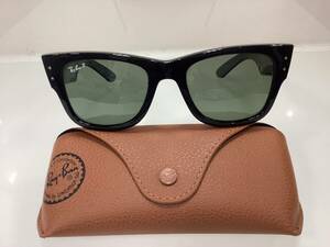 RayBan レイバン偏光サングラス MEGA WAYFARER RB0840SF 901/58 52 BLACK/GREEN POLAR 正規品 アジアンフィット