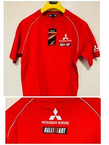 三菱モータースポーツ ラリーアート シャツ Lサイズ レッド Tシャツ MITSUBISHI MOTOR SPORTS RALLI ART