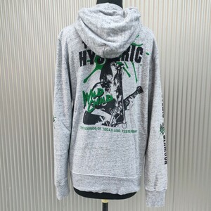 【名作】ヒステリックグラマーHysteric Glamour/WILD CHILD pt PK/ギターガール/両袖ロゴ/スウェット/フルジップ/パーカー/F/グレー