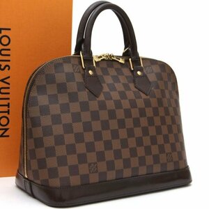 【使用わずか】 ルイヴィトン Louis Vuitton ダミエ アルマ エベヌ ハンドバッグ ボストンバッグ レディース 定価約15万 B0262