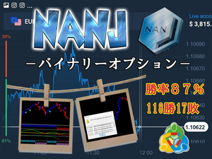 NANJ バイナリーオプション 【勝率87% 118勝17敗】 サインツール シグナルツール ハイローオーストラリア システム 必勝法 自動売買