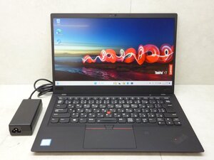 ☆1円☆第8世代☆Core i5 1.60GHz/8GB/SSD256GB/Lenovo Thinkpad X1CARBON 20KG-S4AV00/高解像度/無線/WWAN/カメラ/Office/Win11DtoD領域☆