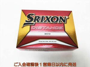 【1円】未使用品 ゴルフ ダンロップ SRIXON スリクソン DISTANCE ゴルフボール ホワイト 1ダース G02-133tm/F3