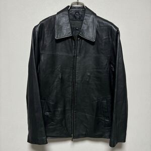 ジャンニバレンチノ GIANNI VALENTINO ヴァレンティノ 革ジャン 羊皮 黒 ブラック M レザージャケット