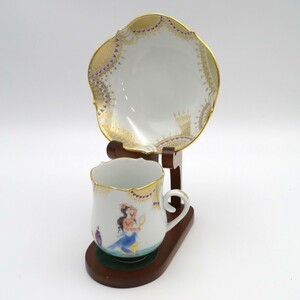 1円〜 Meissen マイセン アラビアンナイト 680710 千夜一夜物語 カップ&ソーサー スタンド付 計3点 y271-2813931【Y商品】