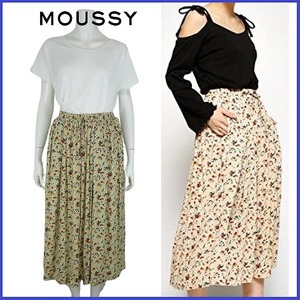 【未使用】定価8,778円 マウジー MOUSSY フラワー スカート プリーツ フレア フリル イージーウエスト FLOWER SKIRT 010ASS30-0880