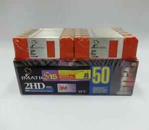 【新品】[Imation製] 3.5インチ フロッピーディスク 2HD IBM 1.44MB フォーマット DS/HD 50枚セット Floppy Disketes (Y-599)