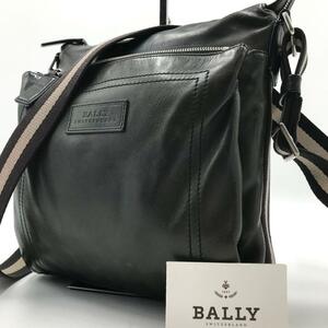 美品/近代モデル●バリー BALLY メンズ ビジネス ショルダーバッグ ボディ ウエストポーチ トレインスポッティング レザー ブラック系