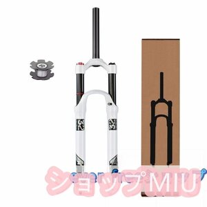 新入荷★マウンテンバイク サスペンションフォーク 26インチ、1-1/8インチ バイクMTBフロントフォーク 120mmトラベルと リバウンド調整