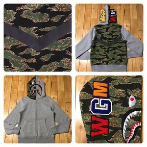 ★ZOZO限定★ リフレクター Tiger camo シャーク パーカー Sサイズ BAPE camo shark full zip hoodie a bathing ape エイプ ベイプ i4432