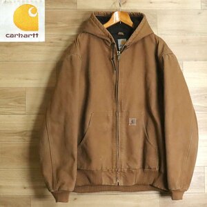 #6T/O10.21-5　アメリカ古着　Carhartt　カーハート　アクティブパーカー　XL　ダックジャケット　ワークジャケット　ジャンパー　ブルゾン