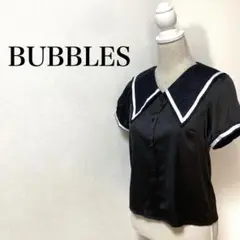 BUBBLES バブルス　セーラーブラウス　レース　ガーリー　モノトーン