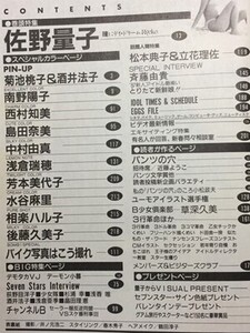 d1古本【アイドル誌】BM 昭和62 佐野量子 南野陽子 水谷麻里 西村知美 島田奈美 中村由真 白田あゆみ 浅倉瑞穂 浅香唯 酒井法子 後藤久美子