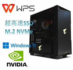 Ryzen9 3900x/ゲーミングデスクトップAORUS/AORUS GPC-01SL/CPURyzen9 3900x/RAM 32GB/M.2 NVMe512GB/GTX1080Ti/WIN11Pro/Office WPS