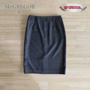 ■ 極美品 ■ McGREGOR マックレガー マクレガー ■ ウール グレー スカート ■ 9 ■ / 