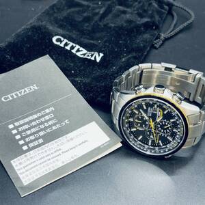 CITIZEN シチズン プロマスター ブルーエンジェルス AT8020-54L 稼働 現状品 美品 保存袋 小物 青文字盤 1円 メンズ 時計 国産時計 10900